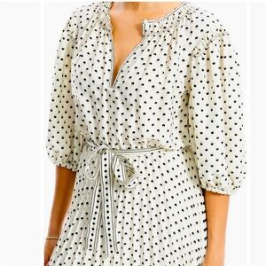 NWT Max Studio Midi Dress with Puff Sleeves